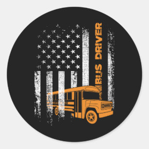 Adesivo Motorista de Ônibus Patriota Usa Bandeira American