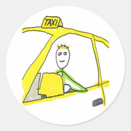 Adesivo Motorista de Táxi Stickman