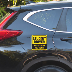 Adesivo Motorista Estudante - Por Favor Seja Paciente Amar