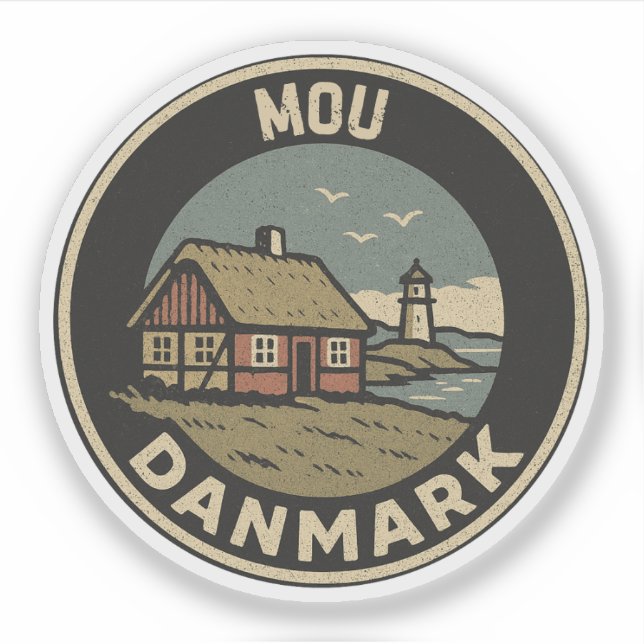 Adesivo Mou, Dinamarca Danmark  (Frente)