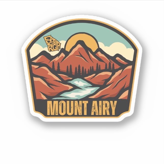 Adesivo Mount Airy, Geórgia (Frente)