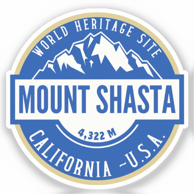 Adesivo Mount Shasta California Mountain Landscape (Frente)