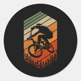 Adesivo Mountain Biking Retro Jump Forest Extreme Mtb Styl