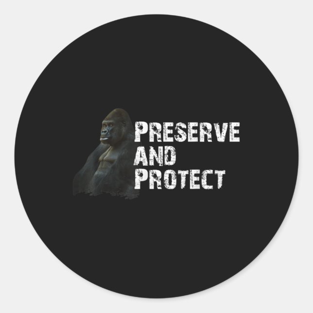 Adesivo Mountain Gorilla Environmental Protection Conserva (Frente)