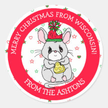 Mouse Feliz de Natal com Feriado de Queijo