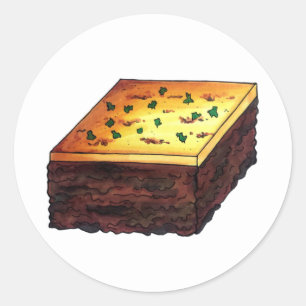 Adesivo Moussaka - Comida grega do Mediterrâneo - Batata