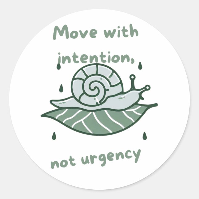 Adesivo Move with Intention – Snail Quote Art (Frente)