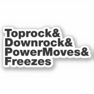 Adesivo Movimentações em Interrupção (Breakdancing)