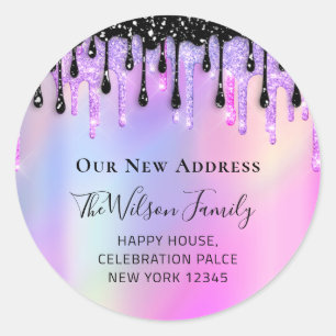 Adesivo Movimentamos o endereço de alteração de RSVP pr