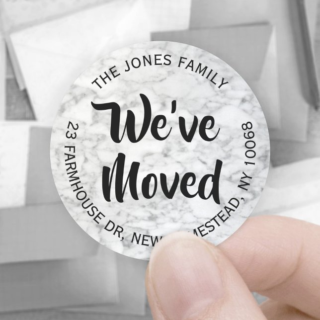 Adesivo Movimentamos o endereço de devolução da Cinza bran (Criador carregado)