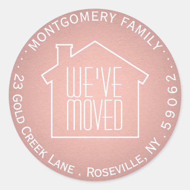 Adesivo Movimentamos o endereço de devolução do filme Faux (Frente)