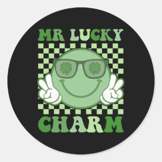 Adesivo Mr Lucky Charm Suspenders St Patricks Day Boys Kid