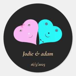 Adesivo mr & mrs coração