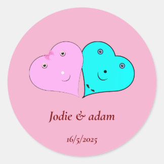Adesivo mr & mrs coração