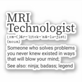 Adesivo MRI Technologist Definition, MRI Tech Gift