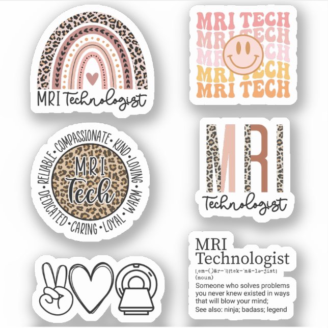Adesivo MRI Technologist, Radiology Gifs, MRI Tech Pack (Frente)