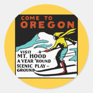 Adesivo Mt. HOOD OREGON - Viagens vintage
