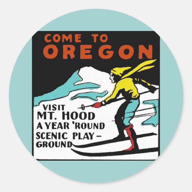 Adesivo Mt. HOOD OREGON - Viagens vintage (Frente)