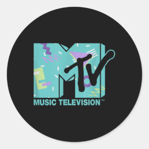 Adesivo MTV Pastel Memphis Gráfico Retro dos Anos 80