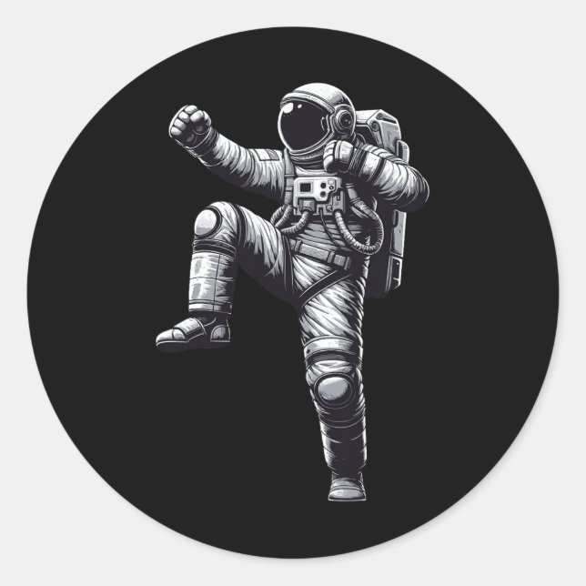 Adesivo Muay Thai Astronaut Kickboxing (Frente)