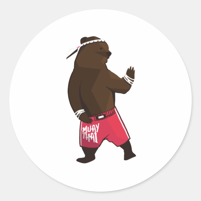 Adesivo Muay Thai Bear Fighter (Frente)