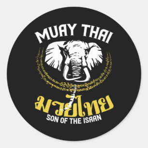 Adesivo Muay Thai Boxing Elephant Gift Artes Marciais