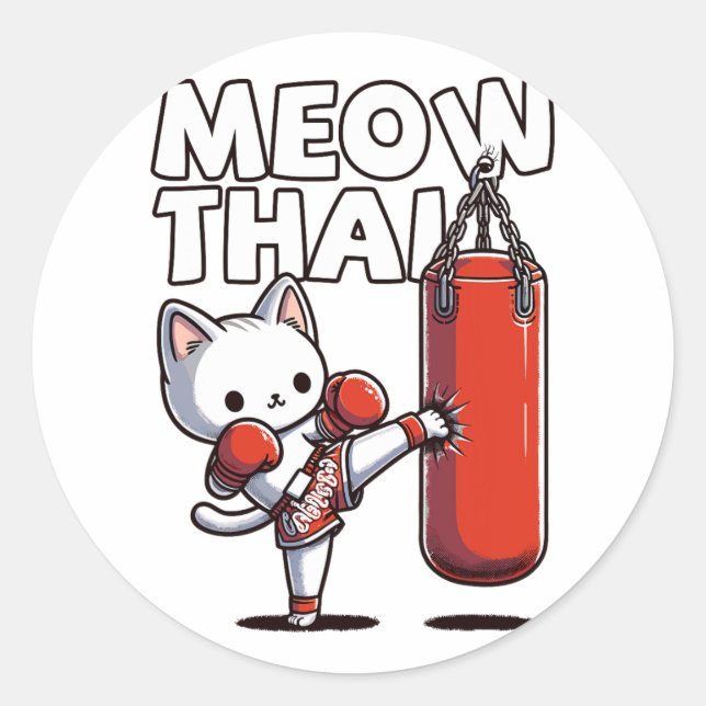 Adesivo Muay Thai Cat (Frente)