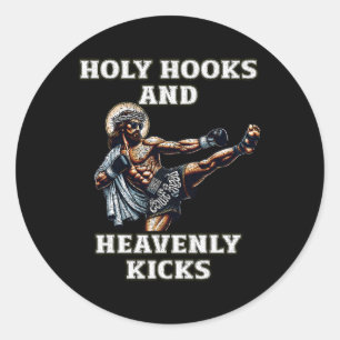 Adesivo Muay Thai Engraçado Senhor Jesus Thai Boxing Kickb