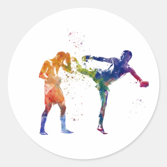 Adesivo Muay thai in watercolor (Frente)