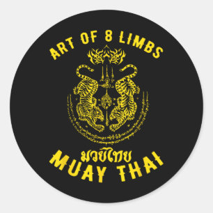 Adesivo Muay Thai Mma Tigre Arte Dos 8 Membros Kickboxing