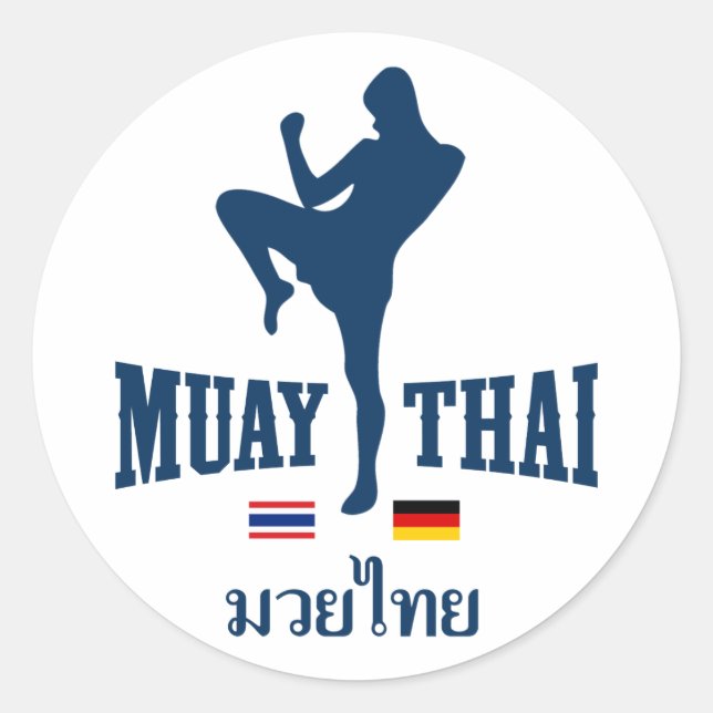 Adesivo Muay Thai Tailândia Alemanha (Frente)