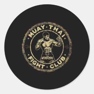 Adesivo Muay Thai Tailândia Kickboxing Mma Lutador Vintage