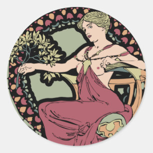 Adesivo Mucha art nouveau