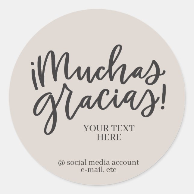 Adesivo Muchas Gracias sticker (Frente)