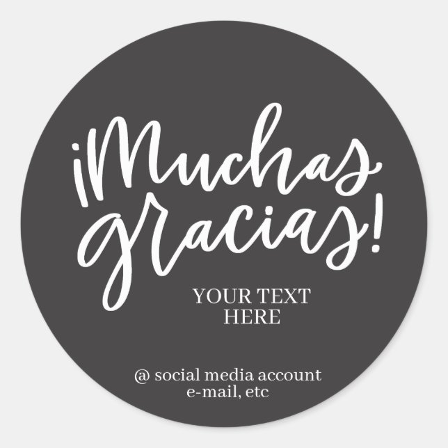 Adesivo Muchas Gracias sticker (Frente)