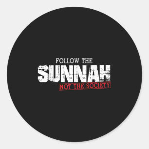 Adesivo Muçulmano dizendo citação islâmica segue Sunnah nã