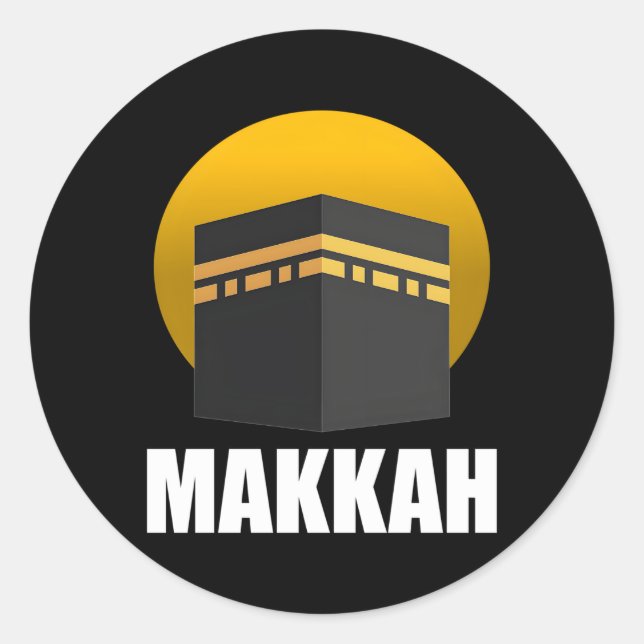 Adesivo Muçulmano Makkah Kaaba Cidade Saudita Mekkah (Frente)