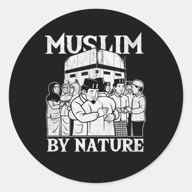 Adesivo Muçulmano por natureza Islam Meca Allah Hajj Mesqu (Frente)