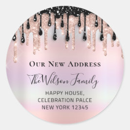 Adesivo Mudamos O RSVP De Novos Pastéis De Endereços