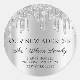 Adesivo Mudamos RSVP De Cinzas Silver De Endereço