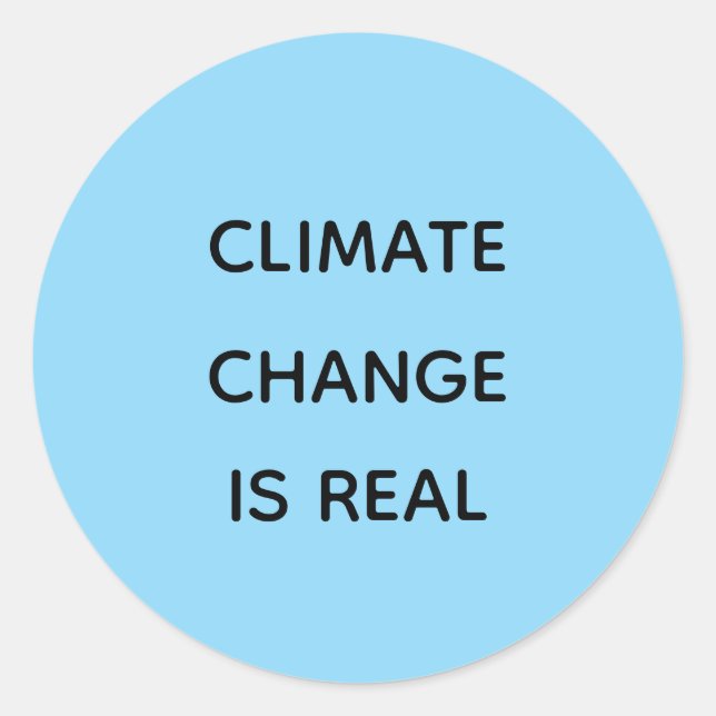 Adesivo Mudança climática é real (Frente)