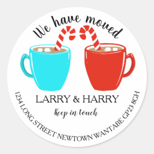 Adesivo Mudança de endereço chocolate quente com cacau