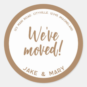 Adesivo Mudança de endereço Moderno Simples Mudamos