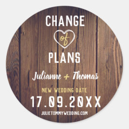 Adesivo Mudança de Planos com Letra Personalizada em Madei