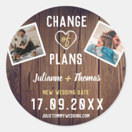 Adesivo Mudança de Planos Elegante Foto Personalizada em M