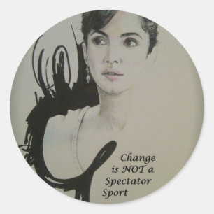 Adesivo Mudança Não é um Esporte de Espectador Arte Impres