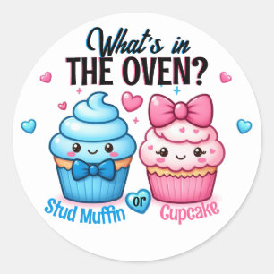 Adesivo Muffin recheado ou rosa-Cupcake ou azul Revolução