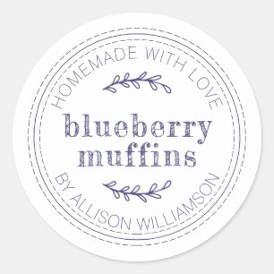 Adesivo Muffins de Blueberry Muffins, produtos assados rus
