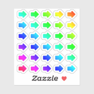 Adesivo Muitas Setas Coloridas Pequenas Formas De Seta Arc