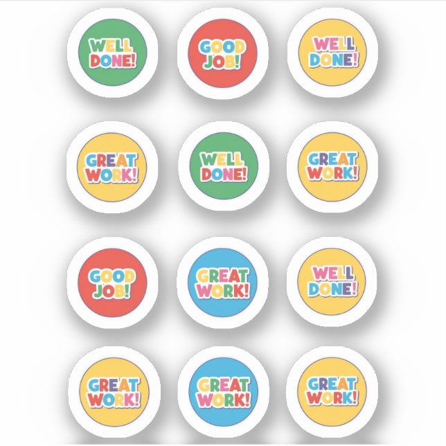 Adesivo Muito bem feito, ótimo trabalho, bom trabalho (Frente)